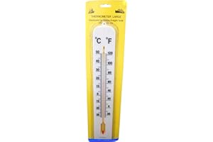 Ajax Scientific Dual Scale Red Alcohol Thermometer, -35 to 50 Degree C Temperature Range, 41cm Length x 6.5cm Width x 1cm Thi