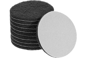 uxcell 10 Pcs 5 Inch Nylon Hoop Scrubbing Pad 800 Grits Scrubber Scouring Pads Hoop and Loop Surface Conditioning Drill Scuff