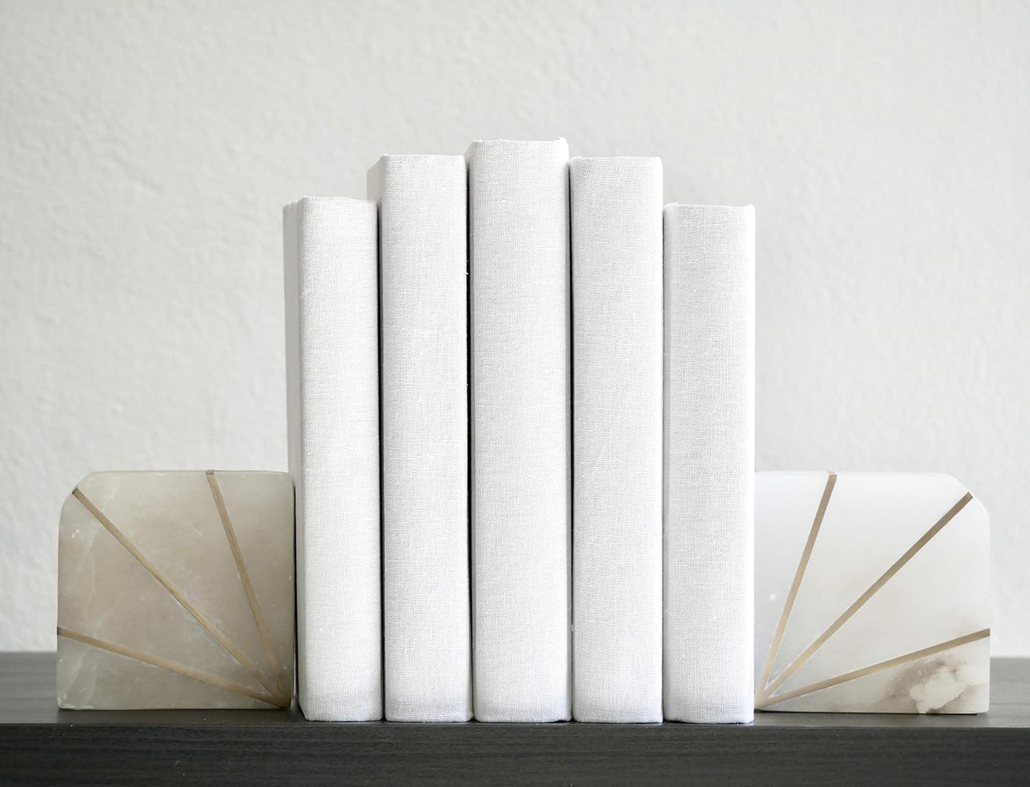 Home Decor White Linen Fabric Covered Decorative Books For Decorating Coffee Tables And Shelves Set Of 5 Home Kitchen