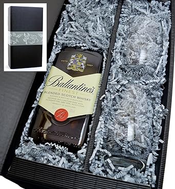 Ballantines 40% 0,7l Scotch Whisky - Set mit 2 Tumbler Gläser in Geschenkkarton