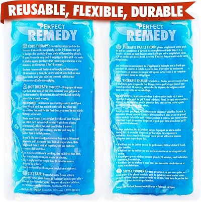 Perfect Remedy Gel Ice Pack 2 Pack Reusable Hot & Cold Compress
