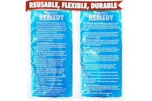 Perfect Remedy 2-Pack Gel Ice Packs for Injuries Reusable, Hot & Cold Pack That’s Durable, Soft & Flexible, Fast Relief & Recovery (Blue, Reg 2PK)