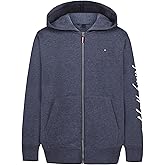 Tommy Hilfiger boys Long Sleeve Fleece Full Zip Hoodie With Front Pockets