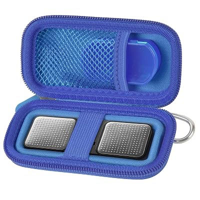 Heart Rate Monitor Case for KardiaMobile 6L / 6L Max 1L Personal EKG Monitor Storage Holder for Cardiac Mobile Portable Heart Rate Monitor Bag Organizer (Pill Box Included) Dark Blue