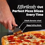 Zulay Kitchen Large Pizza Cutter Wheel Premium Stainless Steel Non-Slip Handle view 3