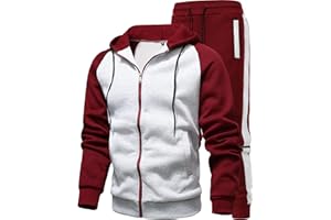 GXAMOY Men's 2 Pieces Tracksuits Running Sports Suits Drawstring Waistband Sweatsuit