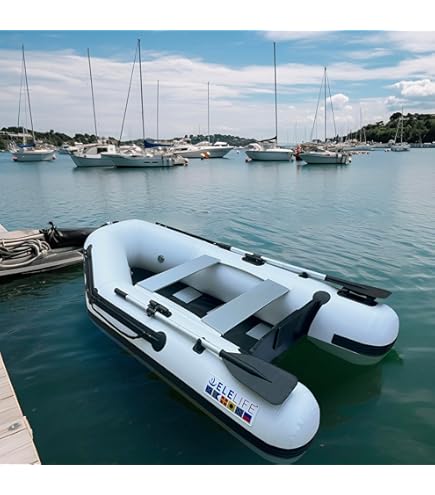 Kayak Gonflable Pour 1 Ou 2 Personnes - Bateau PVC Résistant - Idéal Pêche, Lac, Rivière Calme