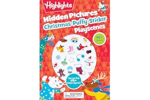 Christmas Hidden Pictures Puffy Sticker Playscenes: Christmas Activity Book with Over 50 Puffy Stickers, Festive Games and Hidden Pictures Puzzles for Kids 3-6 (Highlights Puffy Sticker Playscenes)