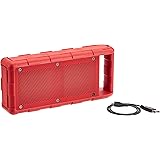 Amazon Basics Portable Outdoor IPX5 Waterproof Bluetooth Speaker - Red, 15W