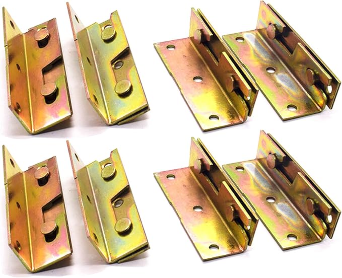 Antrader Heavy Duty Bed Rail Brackets Fittings NoMortise Installation