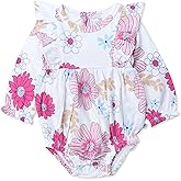 HonestBaby Ruffle Shoulder Bubble Dress 100% Organic Cotton for Infant Baby Girls