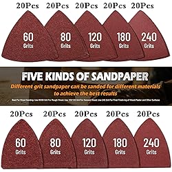 208Pcs Oscillating Tool Sanding Pads Kit, 4Pcs
