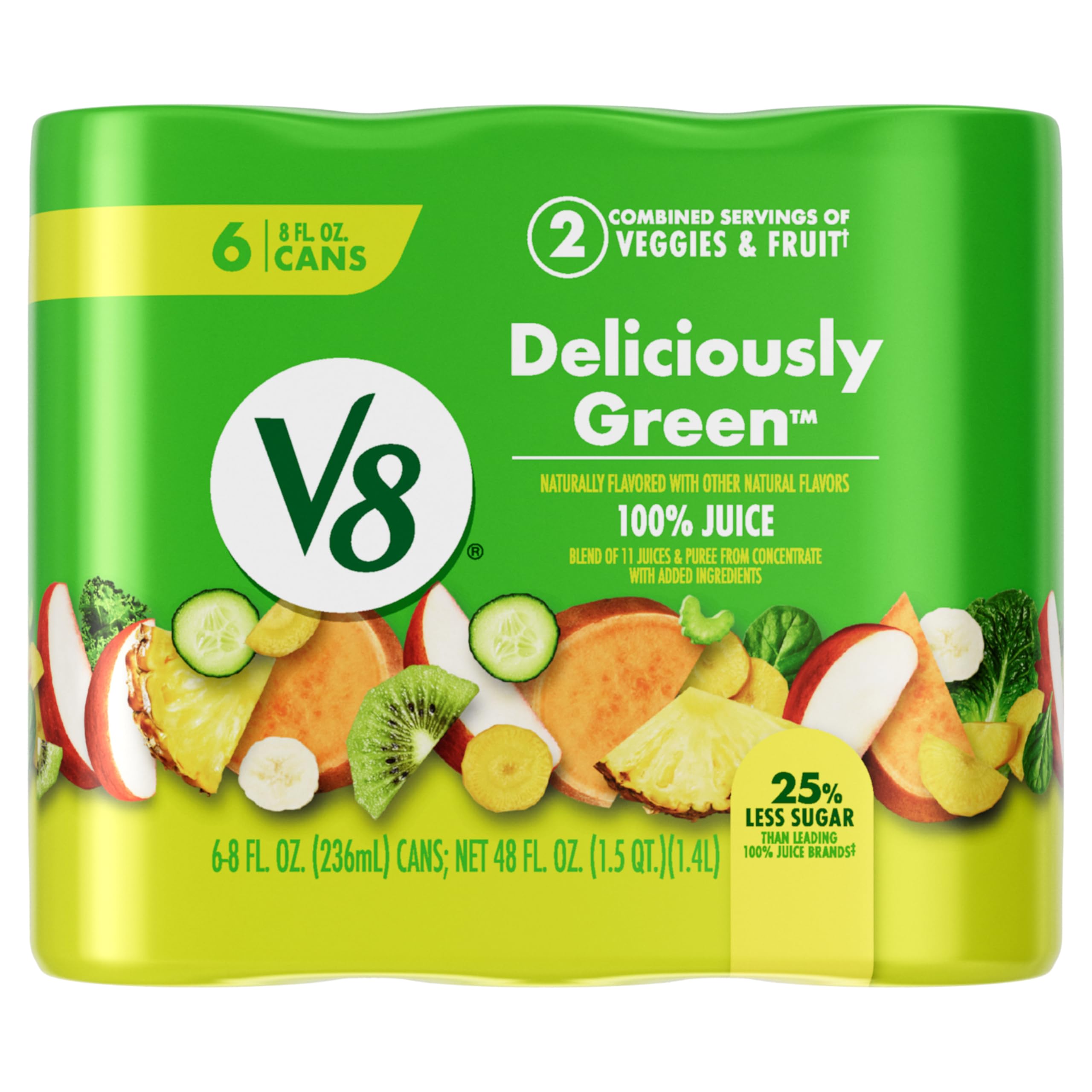 その他 Toshitake Vegetable Juice #9917:MF UR V8 Deliciously Green 100% Fruit and Vegetable Juice, 8 fl 8 Fl Oz
