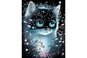 cupmod Cat Diamond Painting Kits for Adults,Animals Diamond Art Kits for Adults Beginners,Cute Cat Diamond Dots Gem Art Kits for Home Wall Decor