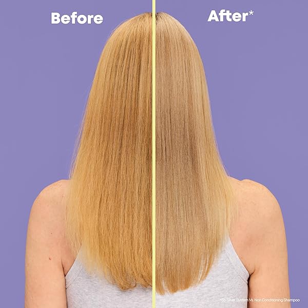MATRIX SO SILVER PURPLE CONDITIONER – TONES BLONDE & GREY HAIR, ELIMINATES BRASSINESS, INFUSED WITH PURPLE PIGMENTS, SALON-QUALITY, VEGAN