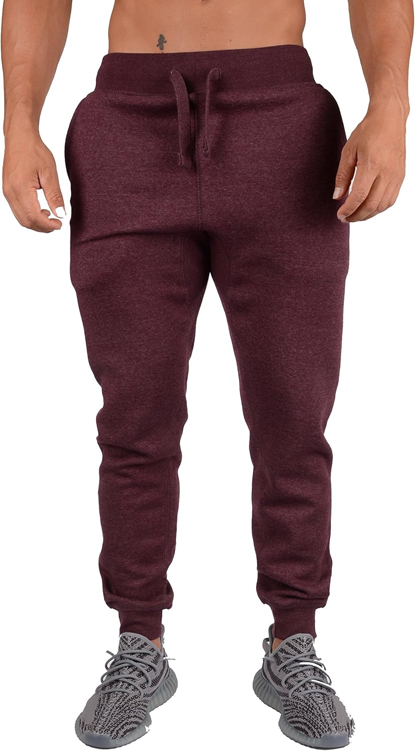 YoungLA Mens Slim Fit Joggers Fitness Sweatpants Gym Training 204: Clothing