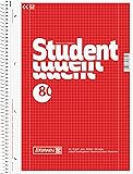 10 Brunnen Collegebl&ouml;cke Student A4 Lineatur 28 kariert , 80 Blatt wei&szlig;