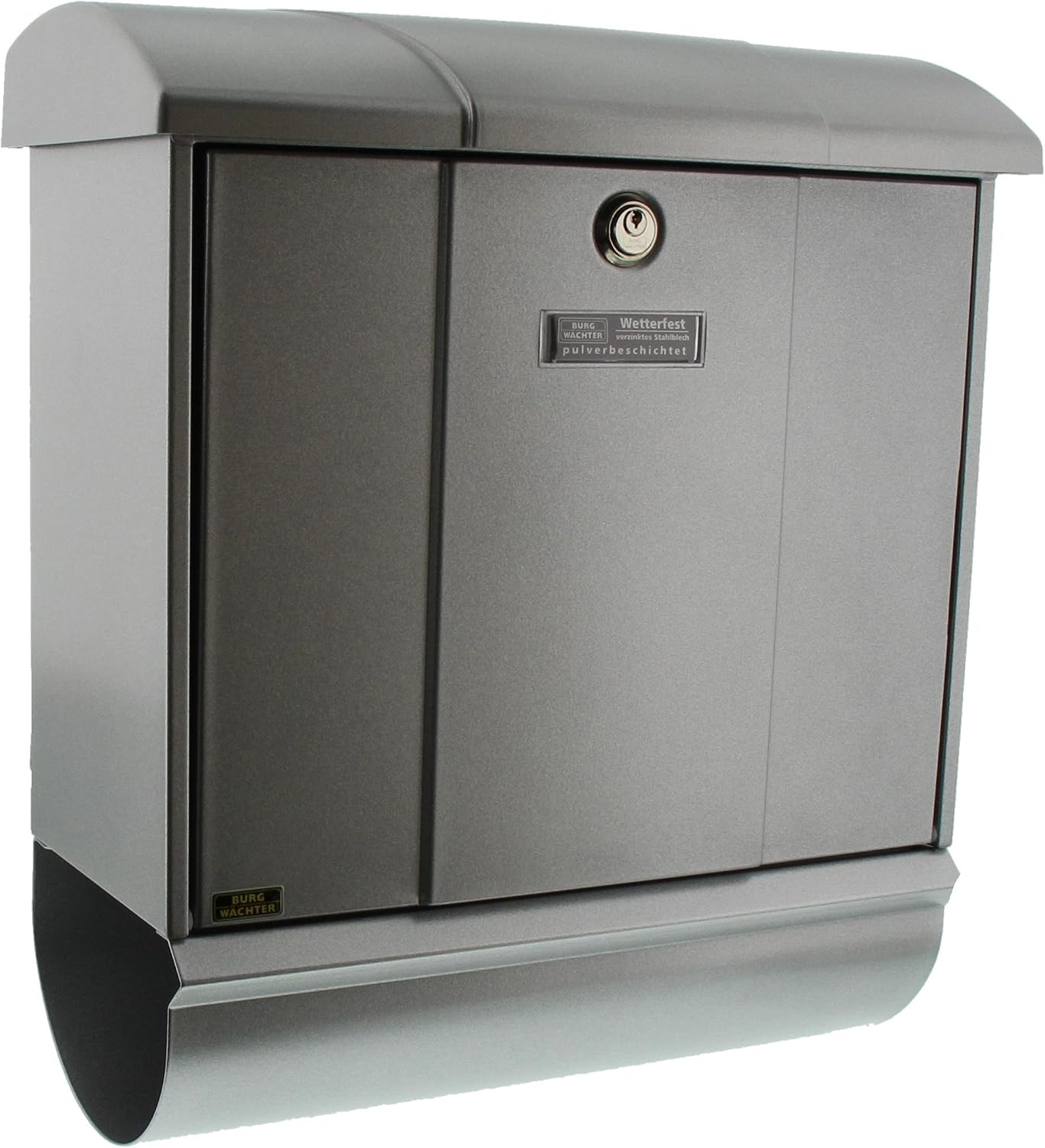 Burg-Wächter Olympia 91600 Sheet-Steel Letter Box Available in Various Colours, 91600Si, Silver