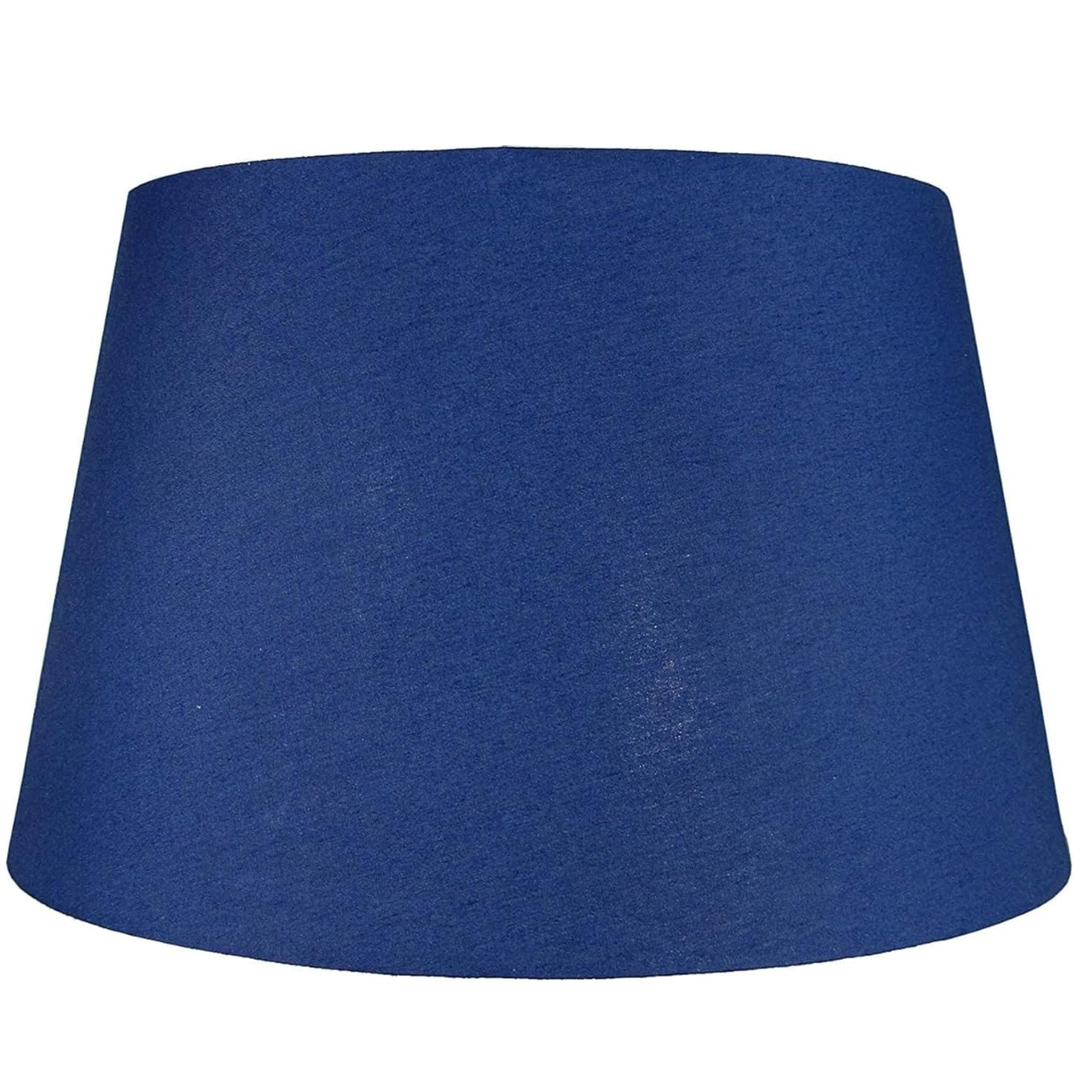 35cm Tapered Drum Lampshade – 14 Colours, Dual Shade Ring, Ceiling Pendant or Table/Floor Lamp Shade, Easy Fit, Modern Fabric Light Shade – (Navy)