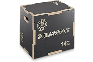 Philosophy Gym 3 in 1 Non-Slip Wood Plyo Box- Jump Plyometric Box for Training and Conditioning