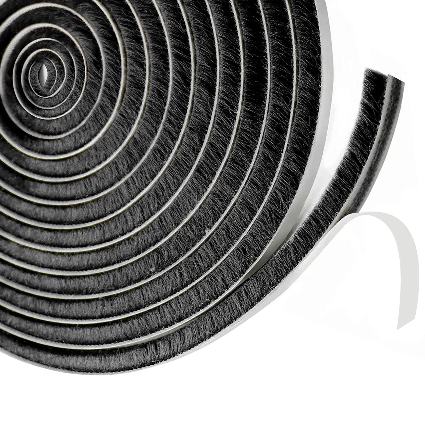 Window Seal Strip, 9mm(B) x 23mm(D) x 6M(L) Door Brush Strip for Draft Excluder, Weather Strip