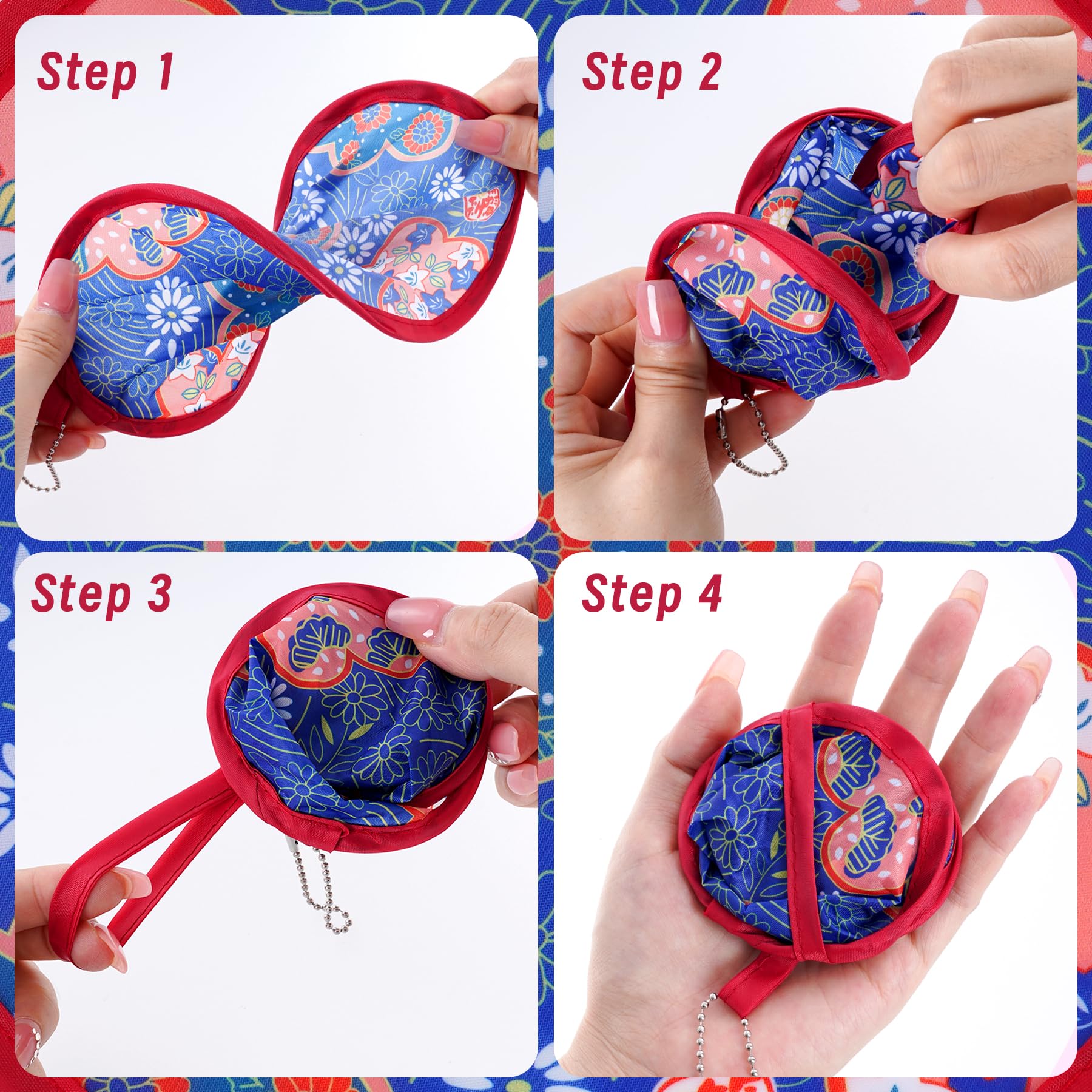 Topbuti 6 Piezas Abanico De Mano Plegable Redondo Floral Ventilador topbuti-6-piezas-abanico-de-mano-plegable-redondo-floral-ventilador