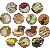JDProvisions Miniature Mexican Fiesta Clay Pretend Food Decorations Arts Day of The Dead Offerings Dia De Los Muertos Ofrendas Cinco de Mayo (5 Pieces - Random), Multicolor (MINJD14)