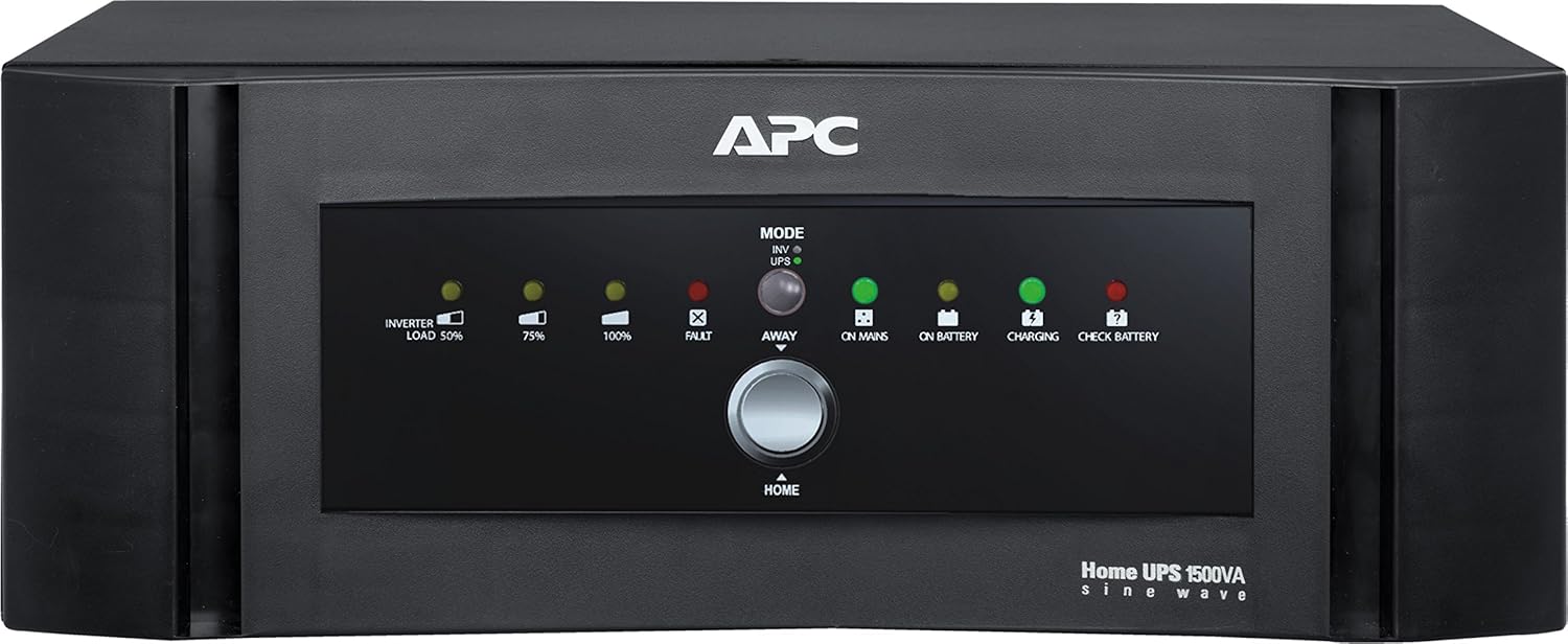 APC 1500 VA 1200Watt Sine Wave Home UPSInverter (Black) Amazon.in Home & Kitchen