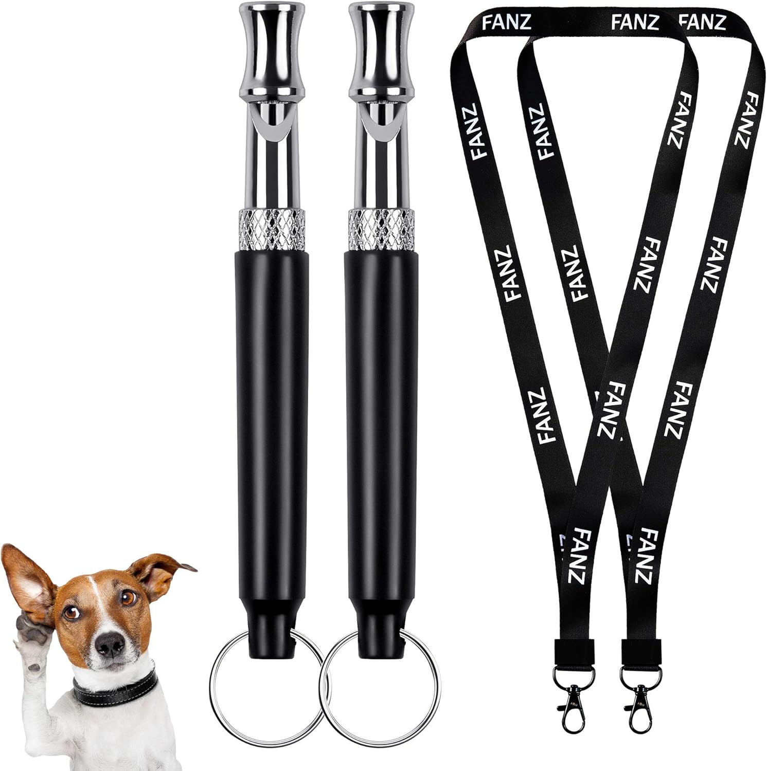 FANZ Dog Whistles, 2PCS Ultrasonic Whistles with