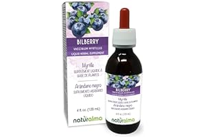 Naturalma Bilberry or European Blueberry (Vaccinium myrtillus) Fruit Alcohol-Free Tincture - 4 fl oz Liquid Extract in Drops - Herbal Supplement - Vegan