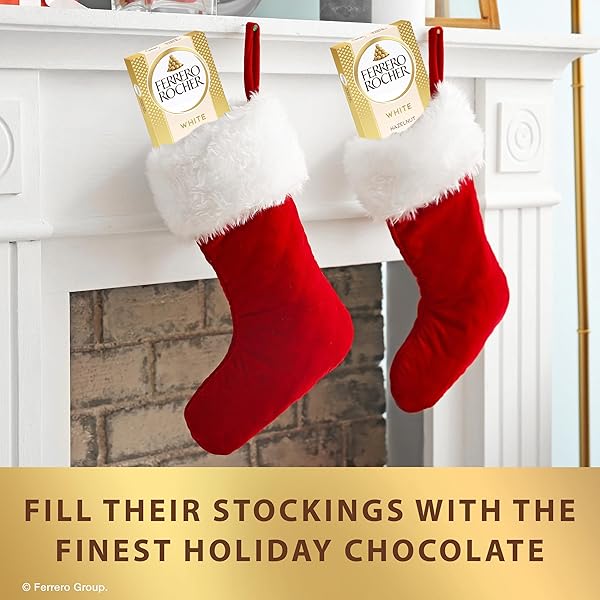 FERRERO ROCHER PREMIUM CHOCOLATE BAR, WHITE CHOCOLATE WITH HAZELNUT FILLING, PERFECT SELF TREAT, 3.1 OZ EACH