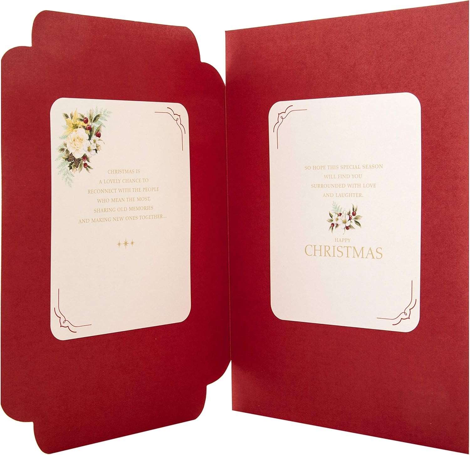 Hallmark Christmas Card - Traditional Heartfelt Verses Design, red, green, 22.8 cm by 15.9 cm - Image 5