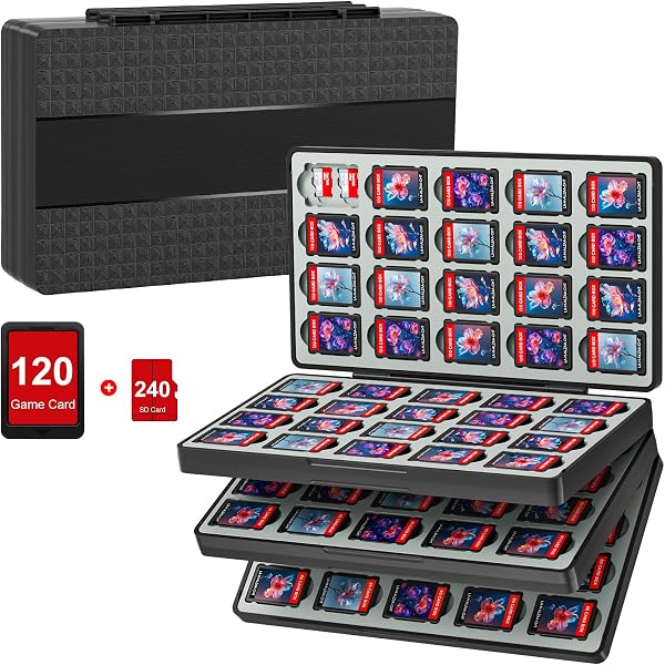 Amazon.com: fivtek Switch Game Case for Nintendo Switch 2/Switch