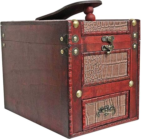 Aubaho Caja para Limpieza del Zapatos Estilo Antiguo Multicolor: Amazon.es: Hogar