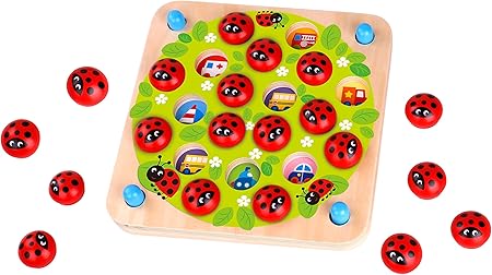 Amazon Fat Brain Toys テントウムシの庭の記憶ゲームゲーム 3 4歳用 ボードゲーム おもちゃ