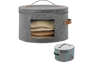 Qozary Reinforced Hat Storage Box - Hat Organizer for Women & Men Storage, Cowboy Hat Box with Support Panels, Hat Travel Case for Baseball Caps, Straw Hats - Keep Dust Off Your Hats