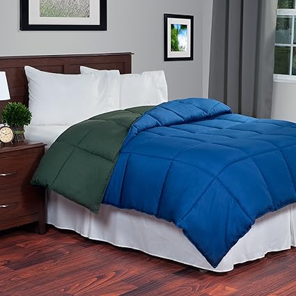 Amazon Com Lavish Home Reversible Down Alternative Comforter