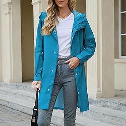 Zando Womens Rain Jacket with Hood - Travel Rain
