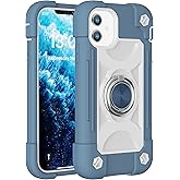 MARKILL Compatible with iPhone 11 Case 6.1 Inch with 360°Rotate Ring Stand, Military Grade Drop Protection Full Body Rugged Heavy Duty Case 3 in 1 Protective Cover Blue