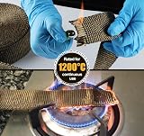 ilauke Titanium Exhaust Wrap Tape 5Mx5CM with 10 Ties Heat Shield Roll view 2