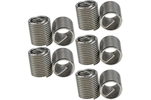 XunLiu 304 Stainless Steel Wire Thread Insert Stripped Thread Rethread Repair(10, M16-2.0X2.0D)