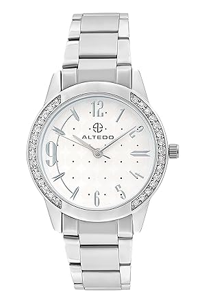 Altedo Analogue White Round Dial Women's Watch -602Wdal