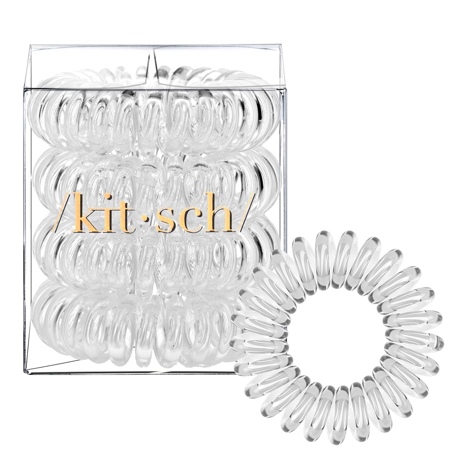 Amazon Com Kitsch Spiral Hair Ties Coil Hair Ties Phone Cord