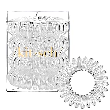 Amazon Com Kitsch Spiral Hair Ties Coil Hair Ties Phone Cord
