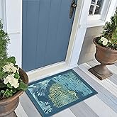 Liora Manne Esencia Machine Washable Non-Slip Low Profile Indoor/Outdoor Mat-Transitional, Abstract, Ocean, Contemporary, Cor