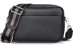 DIVCIDLC Small Crossbody Bag with Wide Guitar Strap Camera Purse Shoulder Handbag Satchel