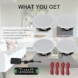 Herdio 6.5 Inch 4 Pack Ceiling Bluetooth Speakers 600W Flush Mount view 7