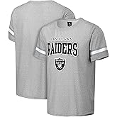 FOCO NFL Men's Officially Licensed Gray Team Color Primary Logo Arched Wordmark Performance Crewneck Short Sleeve T-Shirt