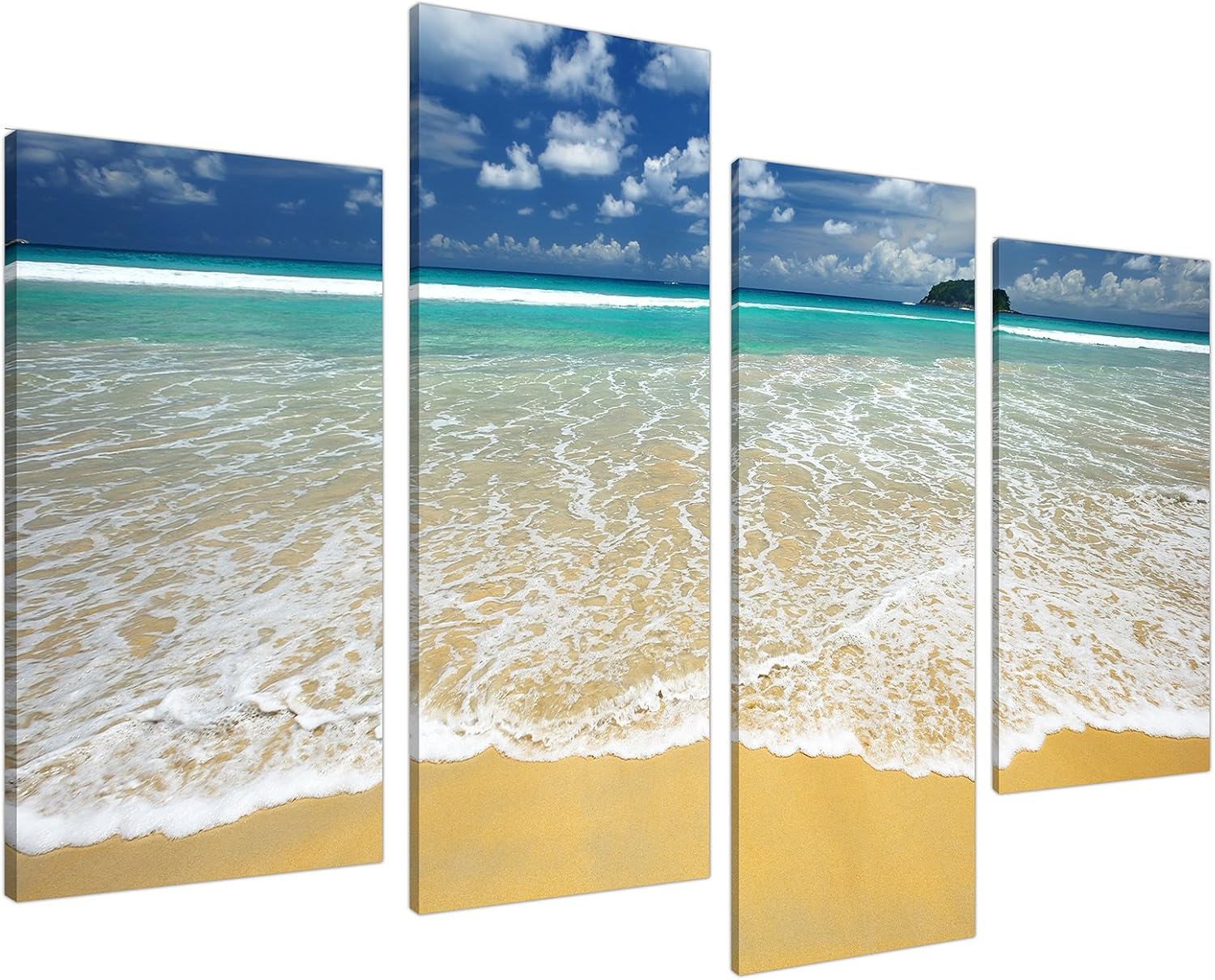 Extra Large Blue Canvas Wall Art Pictures Set Xl 130cm Beach Sea 4043 Amazon Co Uk Kitchen Home