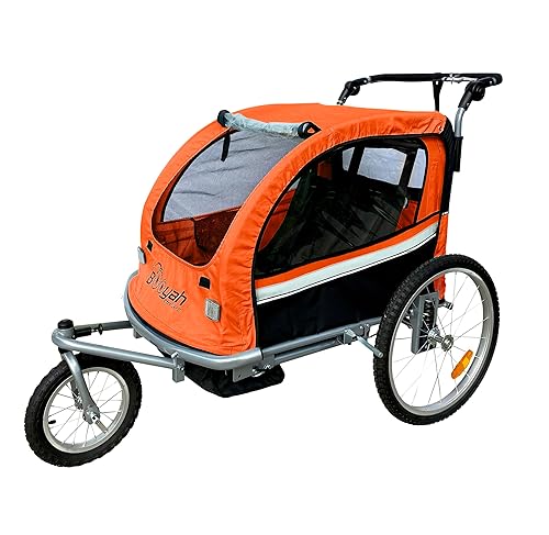 Booyah Strollers Double Child Baby Bike Bicycle Trailer, Jogger